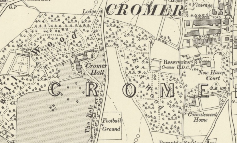 Cromer - Cromer Hall : Map credit National Library of Scotland